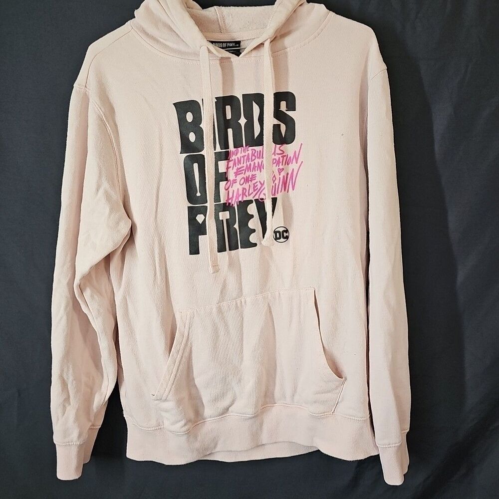 Birds of Prey Harley Quinn Hoodie Sweater DC Comics Graphic Art Pullover Small